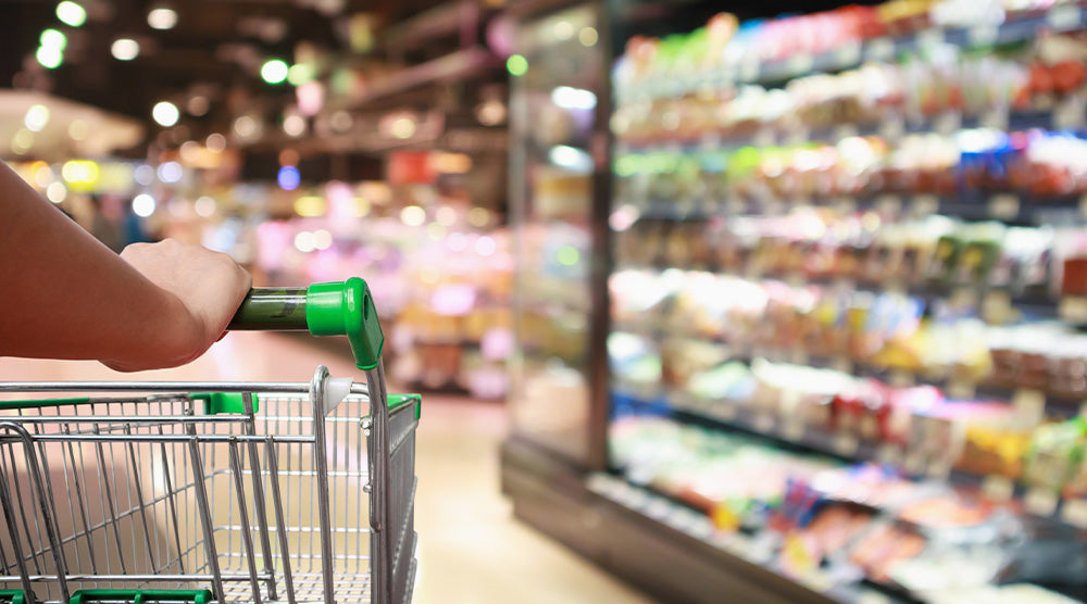 Supermarket signage is easy with hook & loop