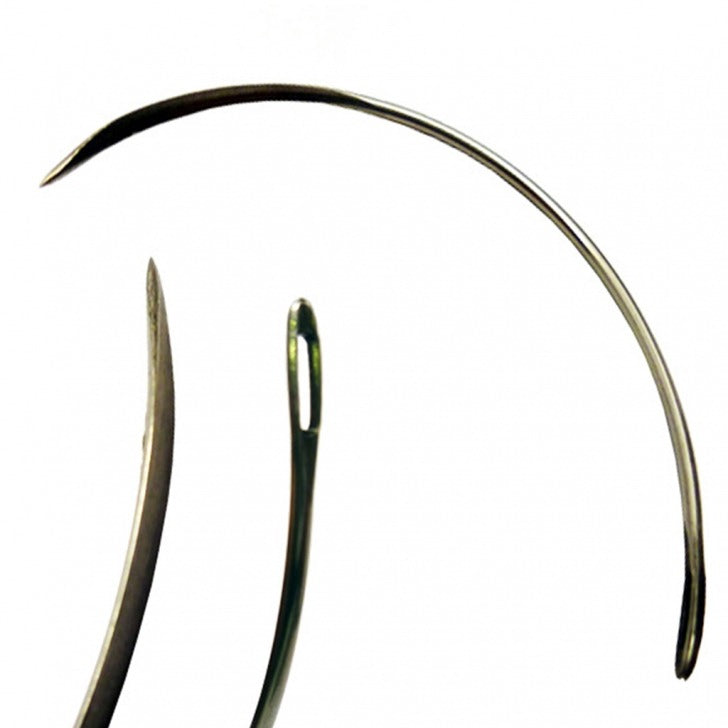 curved needle on a white background