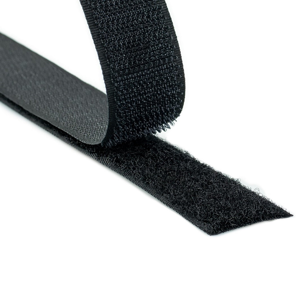 Black Fire Retardant Sew On Hook & Loop Tape